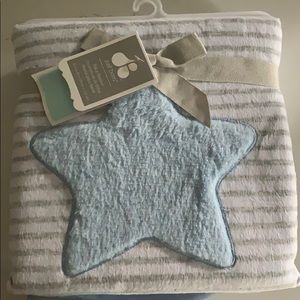 Just Born soft baby blanket with blue star